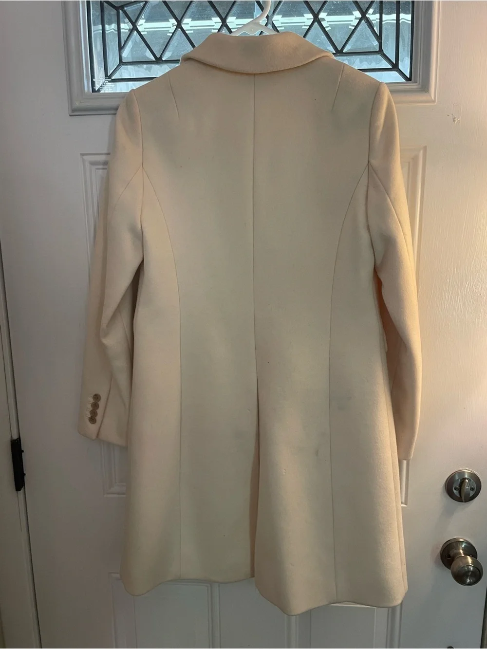 J. Crew Women's Classic Cream Wool & Cashmere Coat